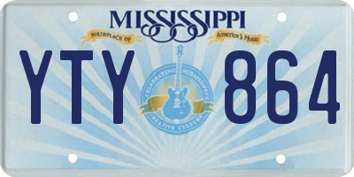 MS license plate YTY864
