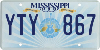 MS license plate YTY867