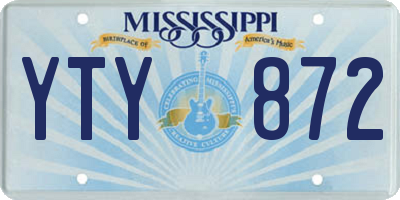 MS license plate YTY872