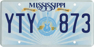 MS license plate YTY873