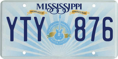 MS license plate YTY876