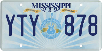 MS license plate YTY878