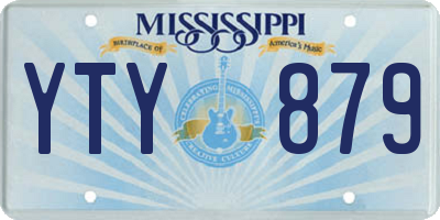 MS license plate YTY879