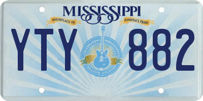 MS license plate YTY882