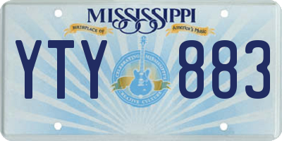 MS license plate YTY883