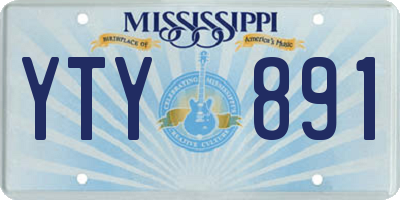 MS license plate YTY891