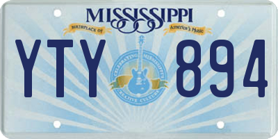 MS license plate YTY894