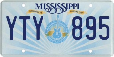 MS license plate YTY895