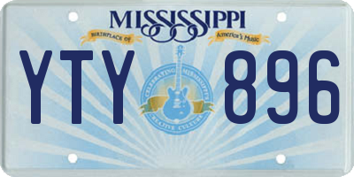 MS license plate YTY896