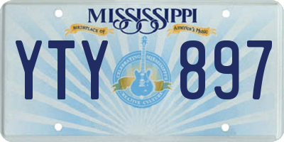 MS license plate YTY897