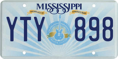 MS license plate YTY898