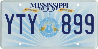 MS license plate YTY899