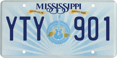 MS license plate YTY901
