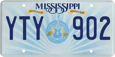 MS license plate YTY902