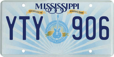 MS license plate YTY906