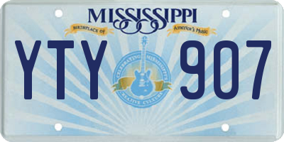 MS license plate YTY907