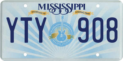 MS license plate YTY908