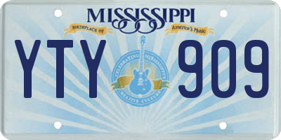 MS license plate YTY909