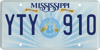 MS license plate YTY910