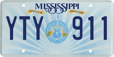 MS license plate YTY911