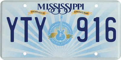 MS license plate YTY916