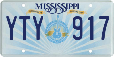 MS license plate YTY917