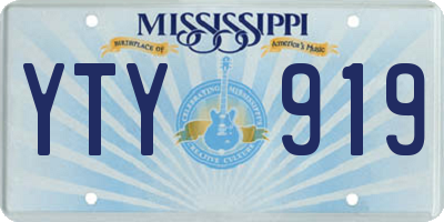 MS license plate YTY919