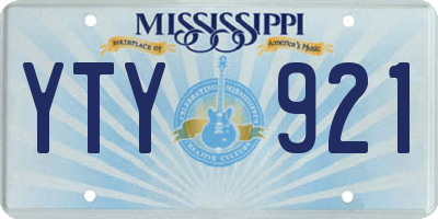 MS license plate YTY921