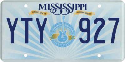 MS license plate YTY927