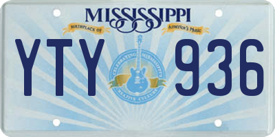 MS license plate YTY936