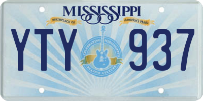 MS license plate YTY937