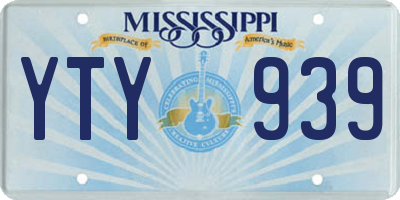 MS license plate YTY939