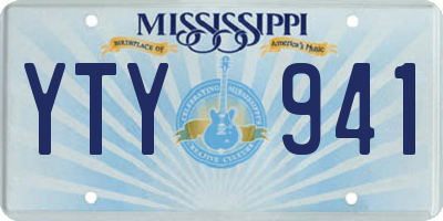MS license plate YTY941