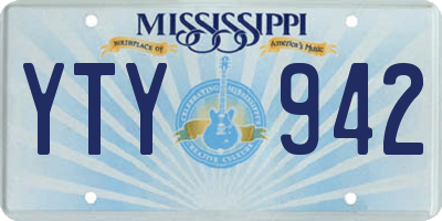 MS license plate YTY942