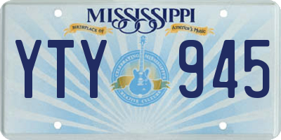 MS license plate YTY945