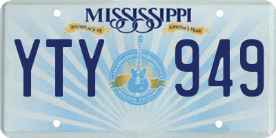 MS license plate YTY949