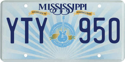 MS license plate YTY950