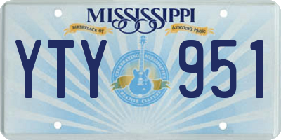 MS license plate YTY951