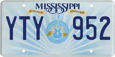 MS license plate YTY952