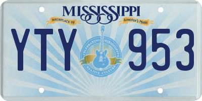 MS license plate YTY953