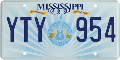 MS license plate YTY954
