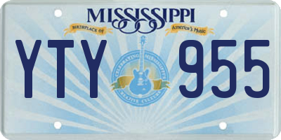 MS license plate YTY955