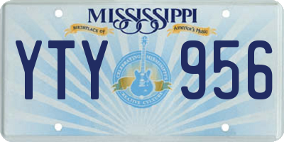 MS license plate YTY956