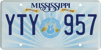 MS license plate YTY957