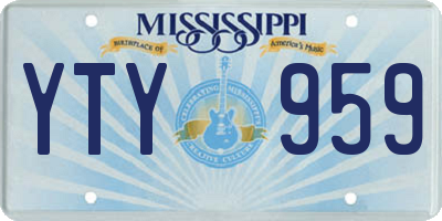 MS license plate YTY959