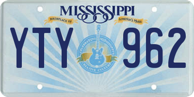 MS license plate YTY962