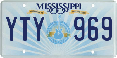 MS license plate YTY969