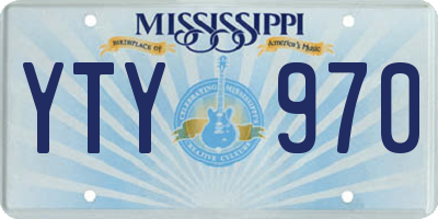 MS license plate YTY970