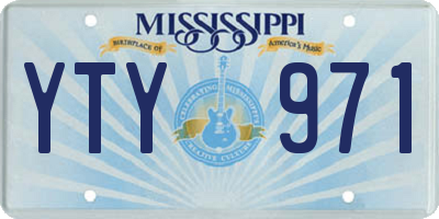 MS license plate YTY971