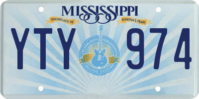 MS license plate YTY974